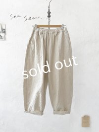 seasew.／501 キャンバス後切替コクーンパンツ・生成り