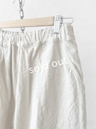 画像2: seasew.／501 キャンバス後切替コクーンパンツ・生成り