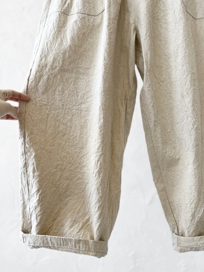 画像6: seasew./501 キャンバス後切替コクーンパンツ・生成り