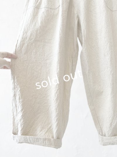 画像6: seasew.／501 キャンバス後切替コクーンパンツ・生成り