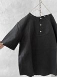 画像6: seasew.／312 ラウンドヘンリー半袖プルオーバー・ブラック