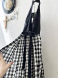 画像9: Avenue／サイドリボンノースリワンピース・黒×ギンガム
