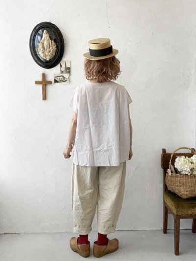 画像11: seasew./501 キャンバス後切替コクーンパンツ・生成り