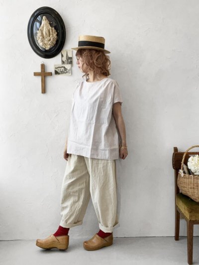 画像10: seasew./501 キャンバス後切替コクーンパンツ・生成り