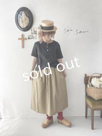 seasew.／312 ラウンドヘンリー半袖プルオーバー・ブラック