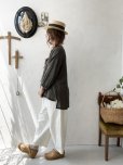 画像11: 08mab/リネンシャンブレー７分袖ブラウス・チャコール