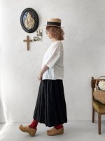 画像10: MARCHE' DE SOEUR／二枚仕立てのスカート・黒 (10)
