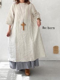 Re:born/リネンワンピース・ナチュラル