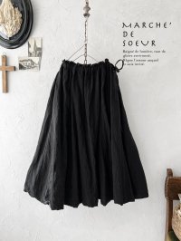 MARCHE' DE SOEUR／二枚仕立てのスカート・黒