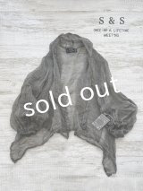 shizuka's/リネンガーゼのパフ袖ジレ・黒