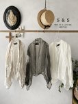 画像5: shizuka's/リネンガーゼのパフ袖ジレ・生成り