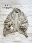 画像1: shizuka's/リネンガーゼのパフ袖ジレ・生成り (1)