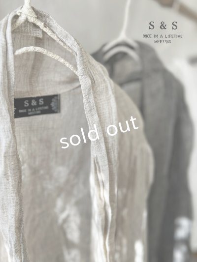 画像6: shizuka's/リネンガーゼのパフ袖ジレ・黒