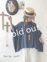 sorte cuff／インディゴフレアプルオーバー