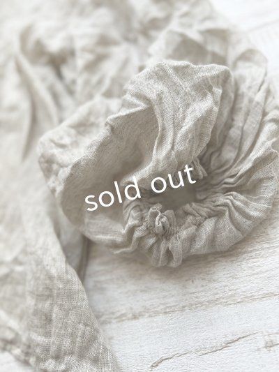 画像3: shizuka's/リネンガーゼのパフ袖ジレ・生成り