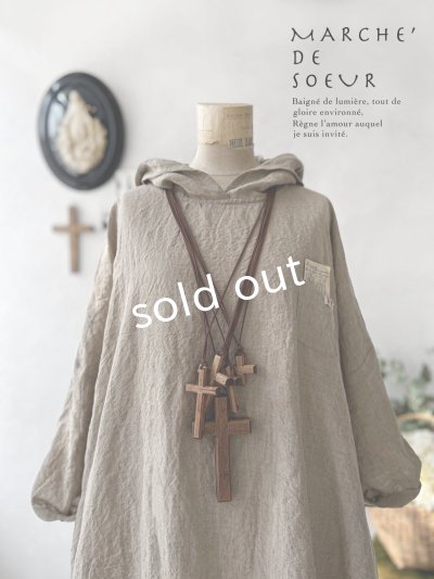 画像1: MARCHE' DE SOEUR／木の十字架ネックレス
