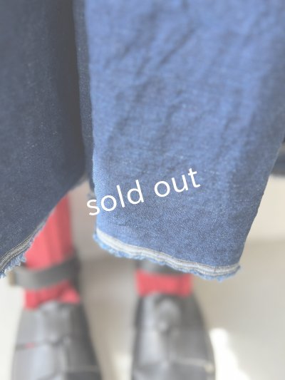 画像8: MARCHE' DE SOEUR／ギャザーワンピース・インディゴ染め