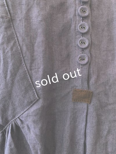 画像6: HALLELUJAH／1890's Bourgeron 羊飼いシャツワンピース・purple