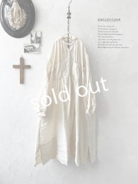 HALLELUJAH／1890's Bourgeron 羊飼いシャツワンピース・off-white