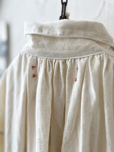 画像11: HALLELUJAH／1890's Bourgeron 羊飼いシャツワンピース・off-white