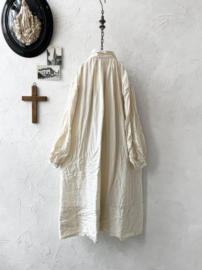 画像10: HALLELUJAH／1890's Bourgeron 羊飼いシャツワンピース・off-white