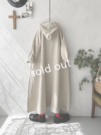 画像10: MARCHE' DE SOEUR／Ａラインフードワンピース・生成り