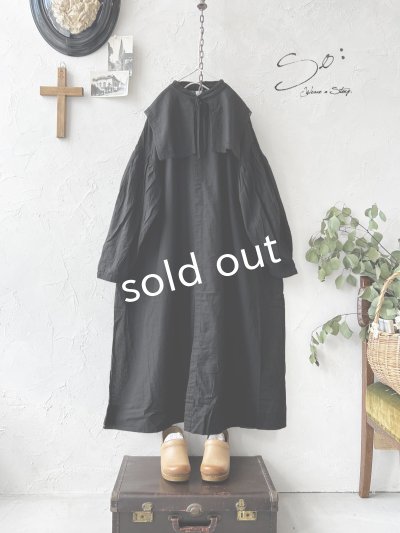 画像5: SO／ティペット付きギャザーワンピース・ブラック