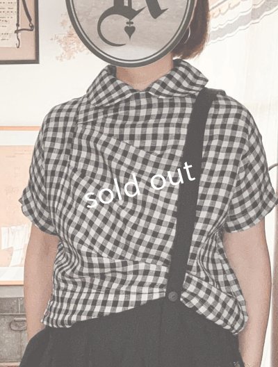 画像5: Reliure／丸襟ブラウス・gingham check
