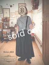 Reliure／丸襟ブラウス・gingham check