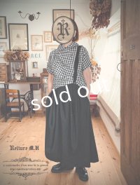 Reliure／丸襟ブラウス・gingham check