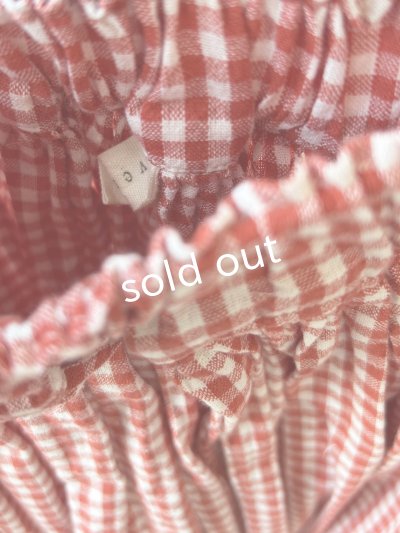 画像5: Avenue／ギャザースカート・赤ギンガム