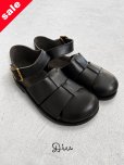 画像1: 【30%OFF SALE】Diu／本革太メッシュサンダル・ブラック【M】 (1)