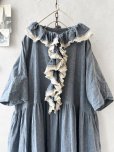 画像2: MARCHE' DE SOEUR／フローフリルワンピース・ブルー (2)