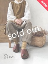 【30%OFF SALE】Diu／オープントゥサンダル・ダークブラウン【Ｌ】