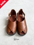 画像1: 【30%OFF SALE】Diu／本革ロリエサンダル・ブラウン【Ｌ】 (1)