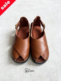 【30%OFF SALE】Diu／本革ロリエサンダル・ブラウン【Ｌ】