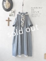 MARCHE' DE SOEUR／フローフリルワンピース・ブルー