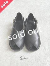 【30%OFF SALE】Diu／本革ロリエサンダル・黒【Ｌ】