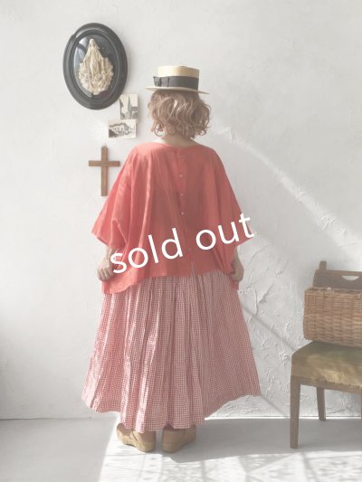 画像9: Avenue／ギャザースカート・赤ギンガム