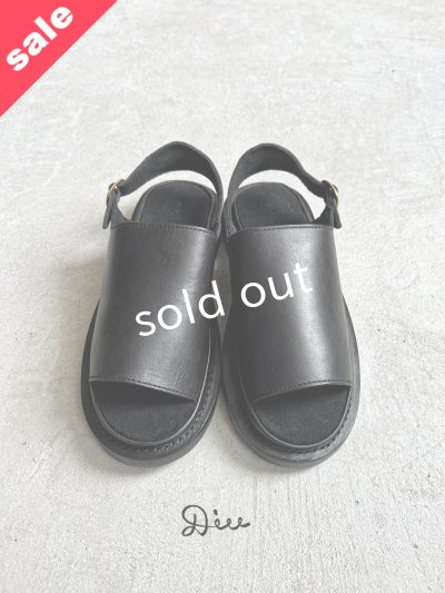 画像2: 【30%OFF SALE】Diu／本革メレーズサンダル・黒【Ｌ】