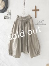 Libera&Capricciosa／ワイドギャザーサルエルパンツ・オリーブ