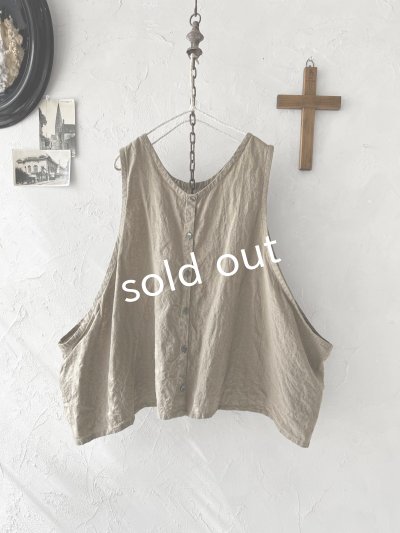 画像5: Libera&Capricciosa／２wayリネンベスト・オリーブ