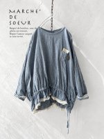 画像1: MARCHE' DE SOEUR／ウエストギャザープルオーバー・ブルー (1)