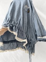 画像6: MARCHE' DE SOEUR／ウエストギャザープルオーバー・ブルー (6)