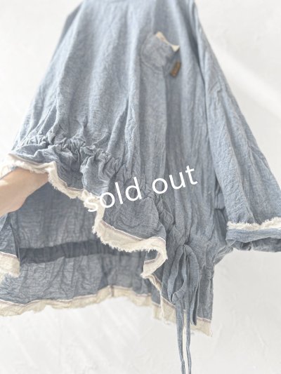 画像6: MARCHE' DE SOEUR／ウエストギャザープルオーバー・ブルー