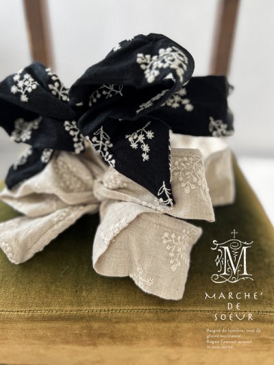 画像2: MARCHE' DE SOEUR／刺繍のワイヤーターバン