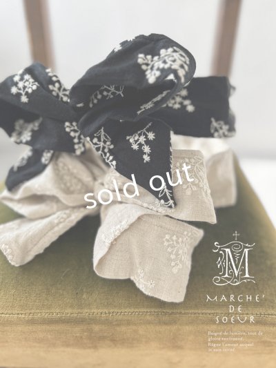 画像2: MARCHE' DE SOEUR／刺繍のワイヤーターバン