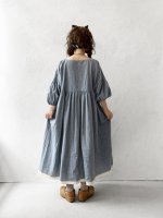 画像10: MARCHE' DE SOEUR／パフ袖ワンピース・ブルー (10)