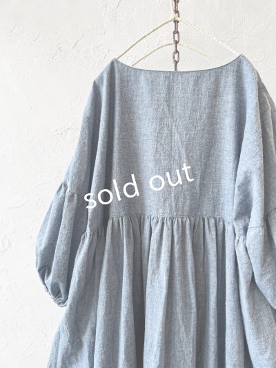 画像7: MARCHE' DE SOEUR／パフ袖ワンピース・ブルー