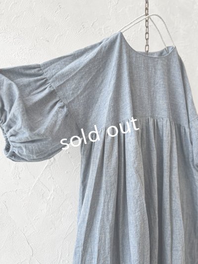 画像5: MARCHE' DE SOEUR／パフ袖ワンピース・ブルー